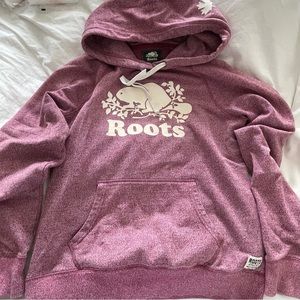 Ladies roots hoodie medium Heather purple mauve